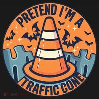 PRETEND IM A TRAFFIC CONE Halloween Costume Pajama Set thumb 2