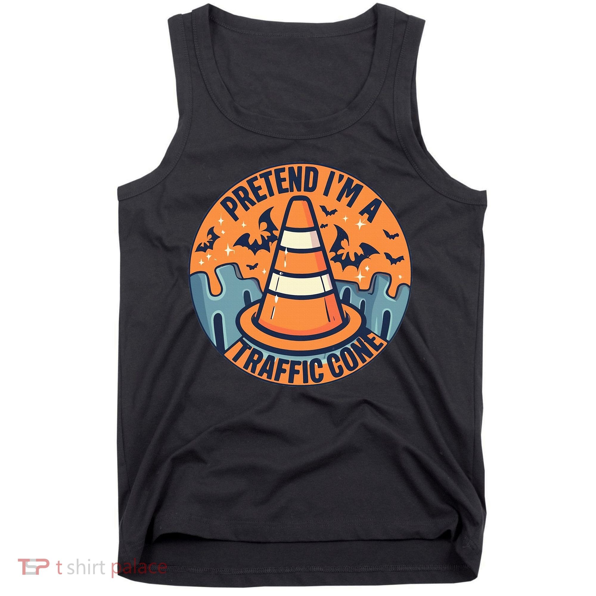 PRETEND IM A TRAFFIC CONE Halloween Costume Tank Top