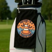 PRETEND IM A TRAFFIC CONE Halloween Costume Golf Towel thumb 2