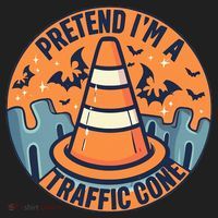 PRETEND IM A TRAFFIC CONE Halloween Costume Golf Towel thumb 3