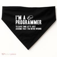 Programmer Is Always Right Software Engineer Programming Gift USA-Made Doggie Bandana thumb 0