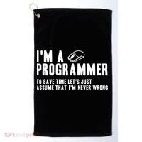 Programmer Is Always Right Software Engineer Programming Gift Golf Towel thumb 0