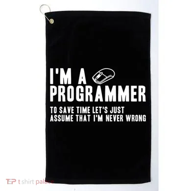 Programmer Is Always Right Software Engineer Programming Gift Golf Towel