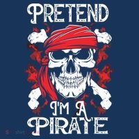 Pretend I'm A Pirate Costume Party Funny Halloween Pirate Hat thumb 2