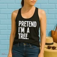 Pretend I'm A Tree Funny Halloween Party Costume Women's Tank Top thumb 2