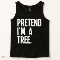 Pretend I'm A Tree Funny Halloween Party Costume Tank Top thumb 2