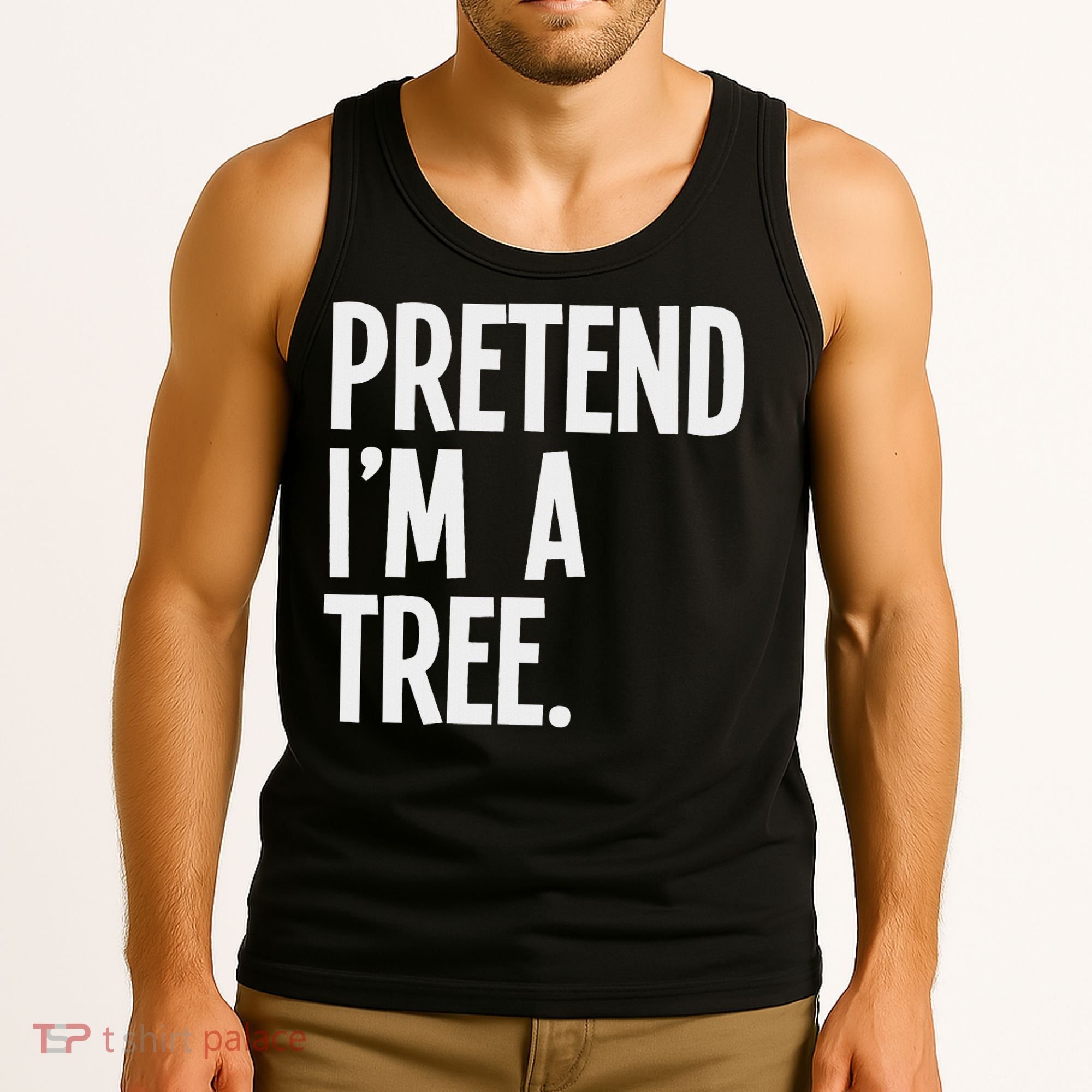 Pretend I'm A Tree Funny Halloween Party Costume Tank Top