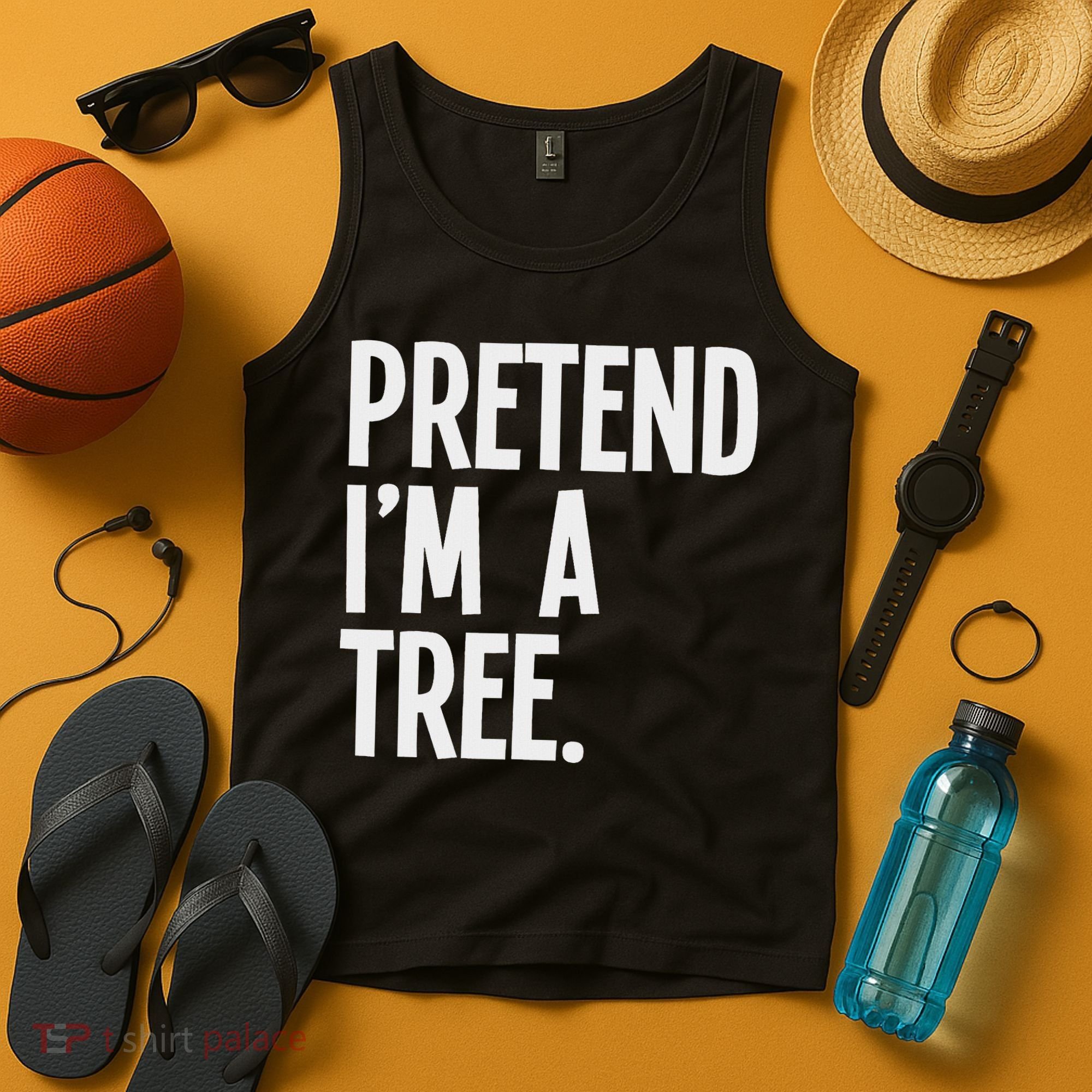 Pretend I'm A Tree Funny Halloween Party Costume Tank Top