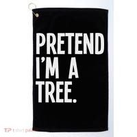 Pretend I'm A Tree Funny Halloween Party Costume Golf Towel thumb 0
