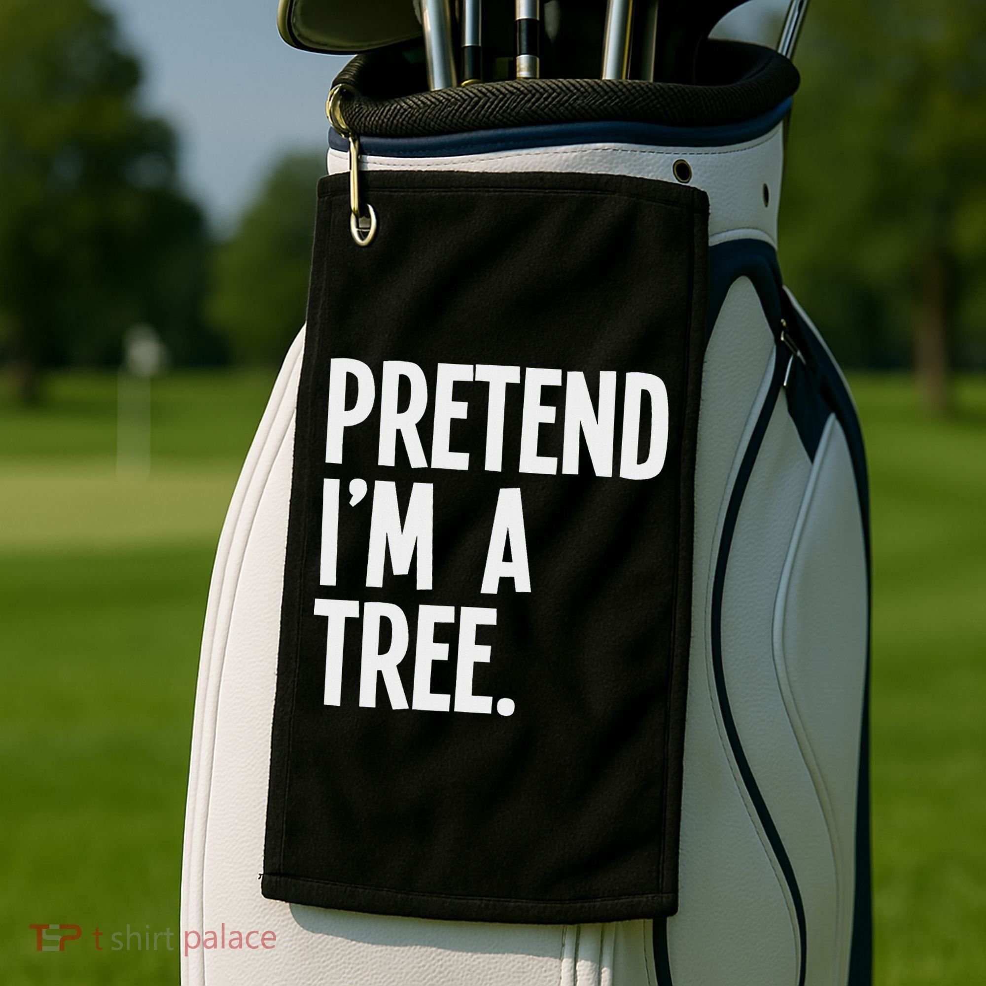 Pretend I'm A Tree Funny Halloween Party Costume Golf Towel