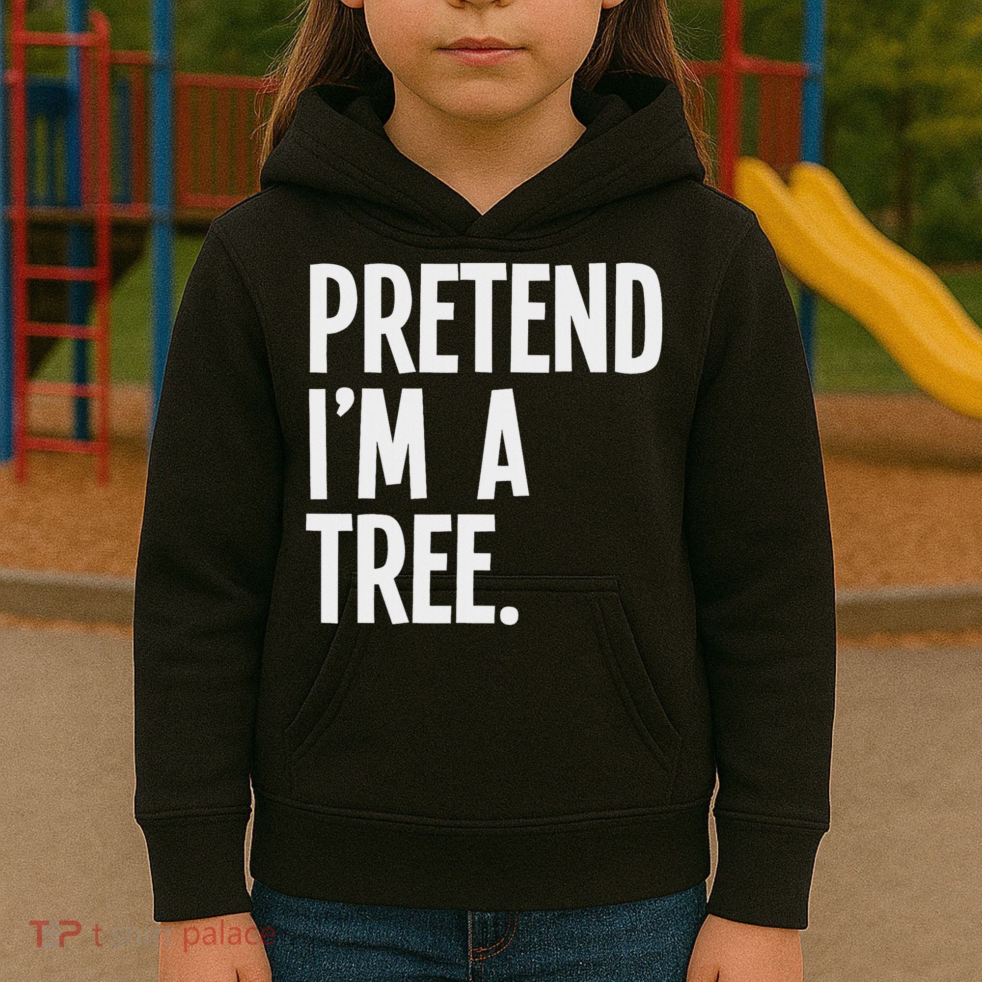 Pretend I'm A Tree Funny Halloween Party Costume Kids Hoodie