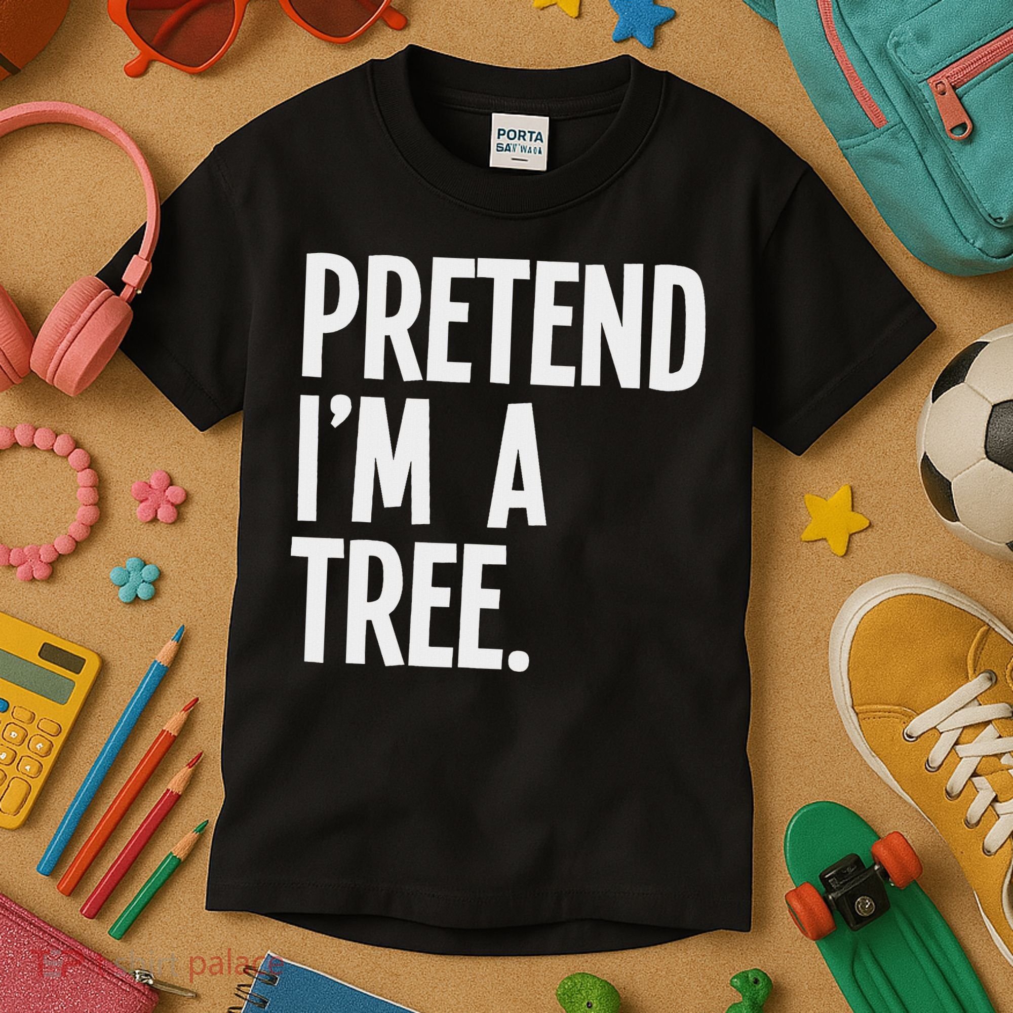 Pretend I'm A Tree Funny Halloween Party Costume Kids T-Shirt