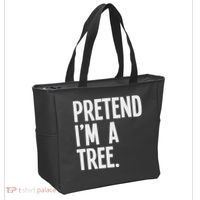 Pretend I'm A Tree Funny Halloween Party Costume Tote Bag thumb 2