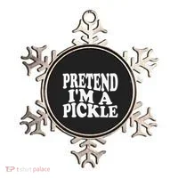 Pretend I'm A Pickle Funny Cute Lazy Halloween Ornament thumb 0