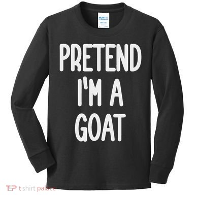 Pretend I'm A Goat Costume Kids Long Sleeve Shirt