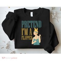 Pretend I'm A Flapper Bobbed Hair Subculture Halloween Sweatshirt thumb 2
