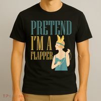 Pretend I'm A Flapper Bobbed Hair Subculture Halloween T-Shirt thumb 3