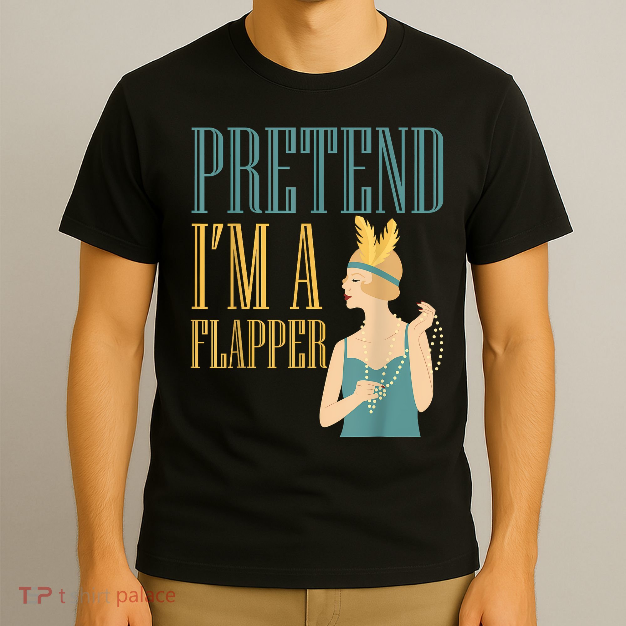 Pretend I'm A Flapper Bobbed Hair Subculture Halloween T-Shirt