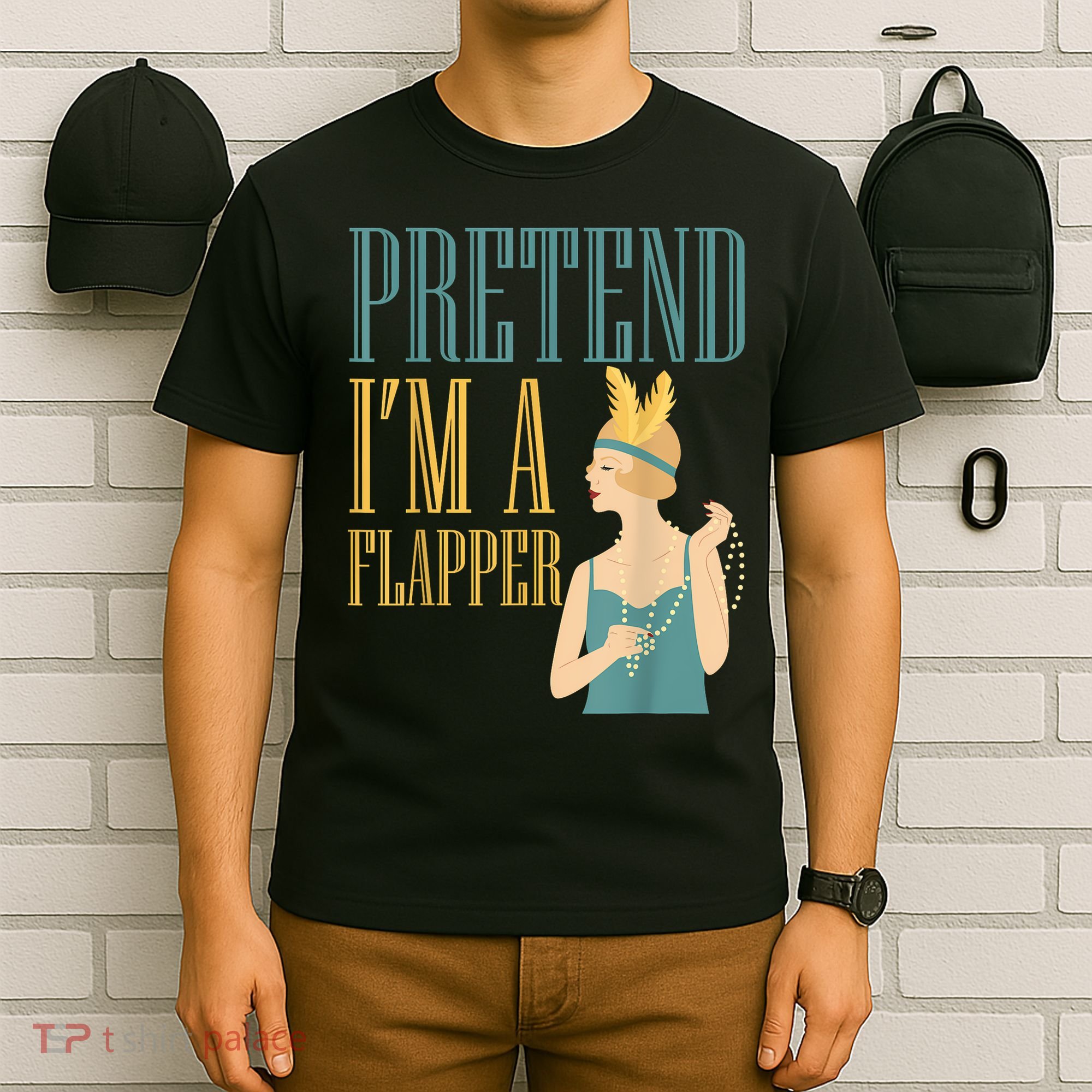 Pretend I'm A Flapper Bobbed Hair Subculture Halloween T-Shirt