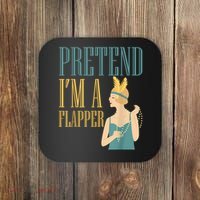 Pretend I'm A Flapper Bobbed Hair Subculture Halloween Coaster thumb 0