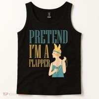 Pretend I'm A Flapper Bobbed Hair Subculture Halloween Tank Top thumb 2