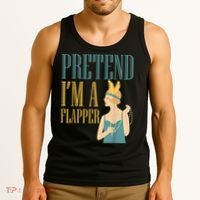 Pretend I'm A Flapper Bobbed Hair Subculture Halloween Tank Top thumb 3