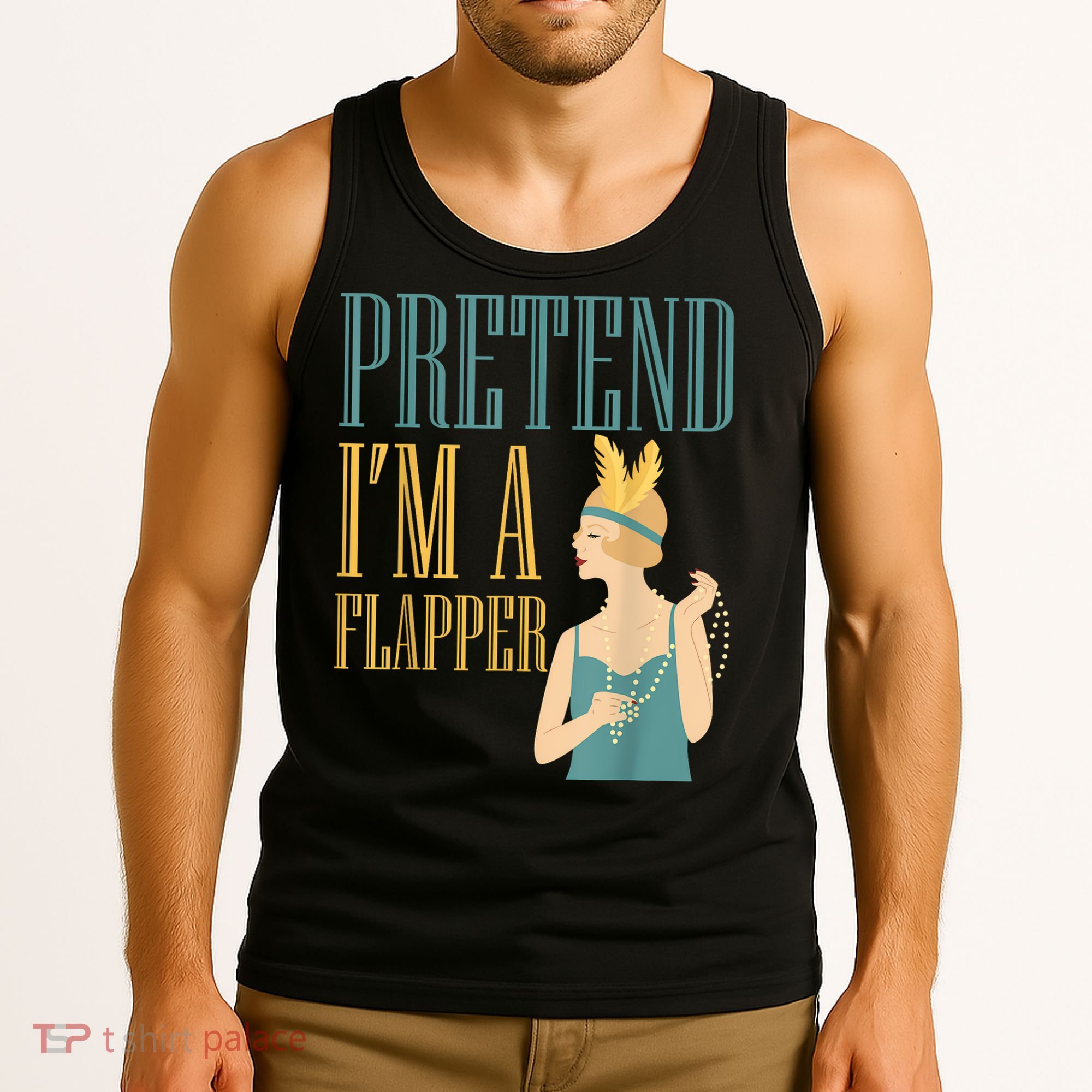 Pretend I'm A Flapper Bobbed Hair Subculture Halloween Tank Top