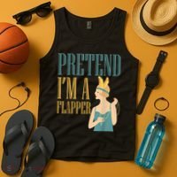 Pretend I'm A Flapper Bobbed Hair Subculture Halloween Tank Top thumb 4