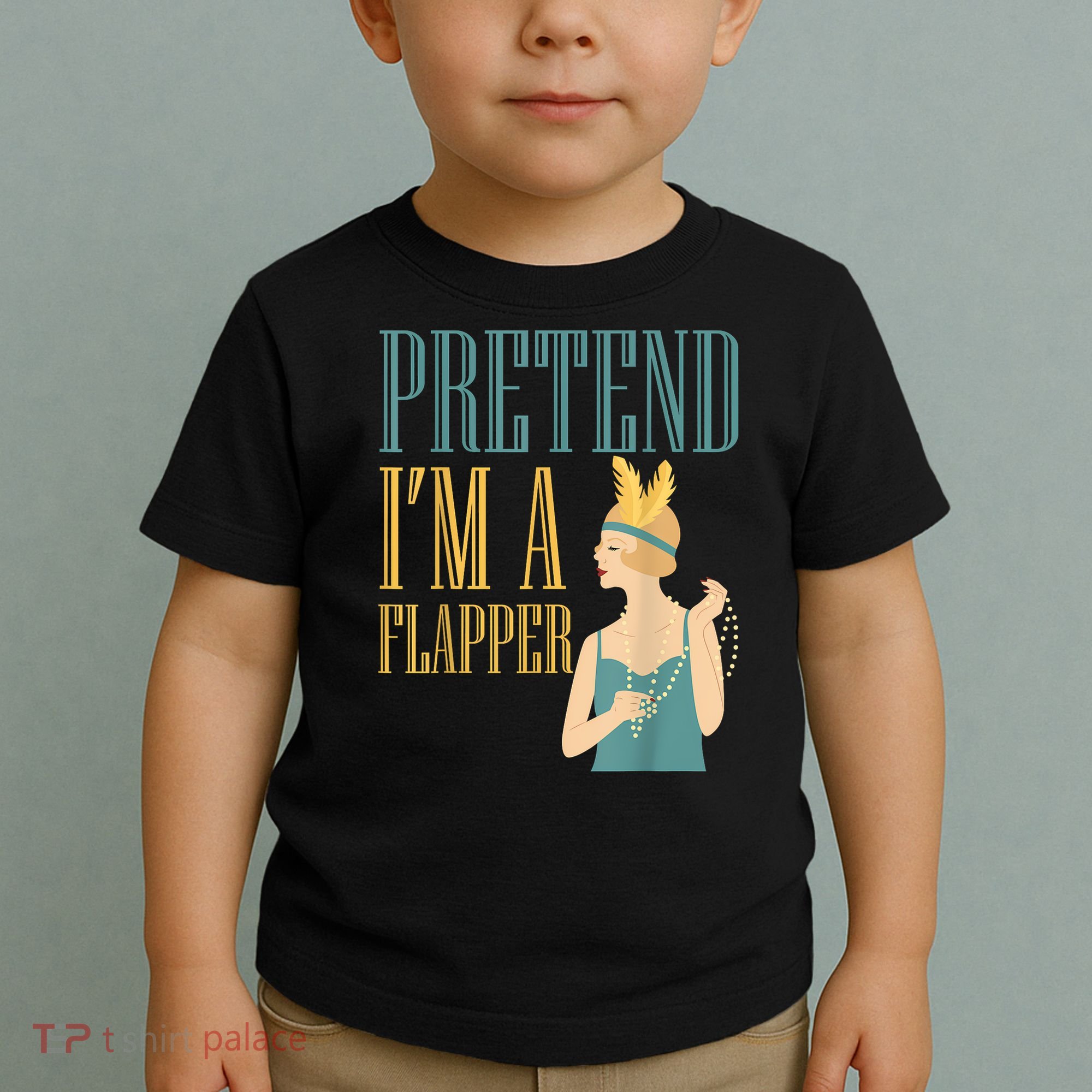 Pretend I'm A Flapper Bobbed Hair Subculture Halloween Toddler T-Shirt