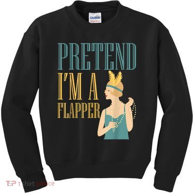 Pretend I'm A Flapper Bobbed Hair Subculture Halloween Kids Sweatshirt