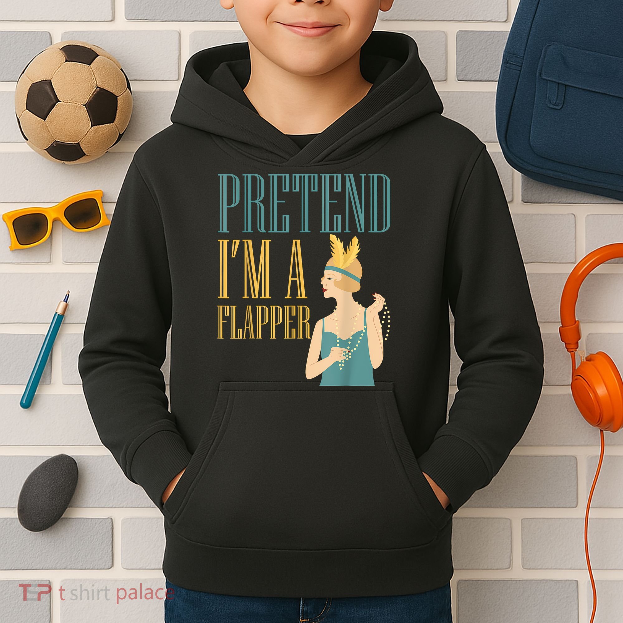 Pretend I'm A Flapper Bobbed Hair Subculture Halloween Kids Hoodie