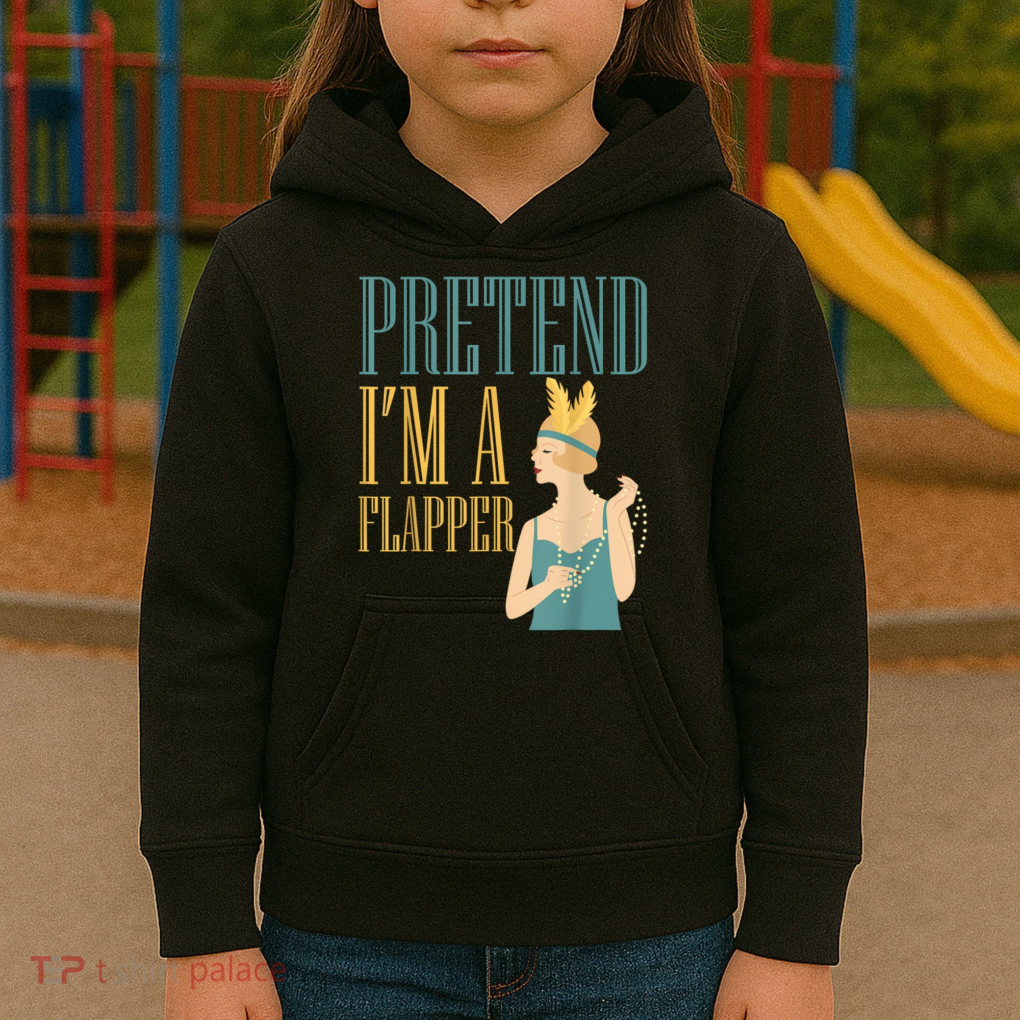 Pretend I'm A Flapper Bobbed Hair Subculture Halloween Kids Hoodie
