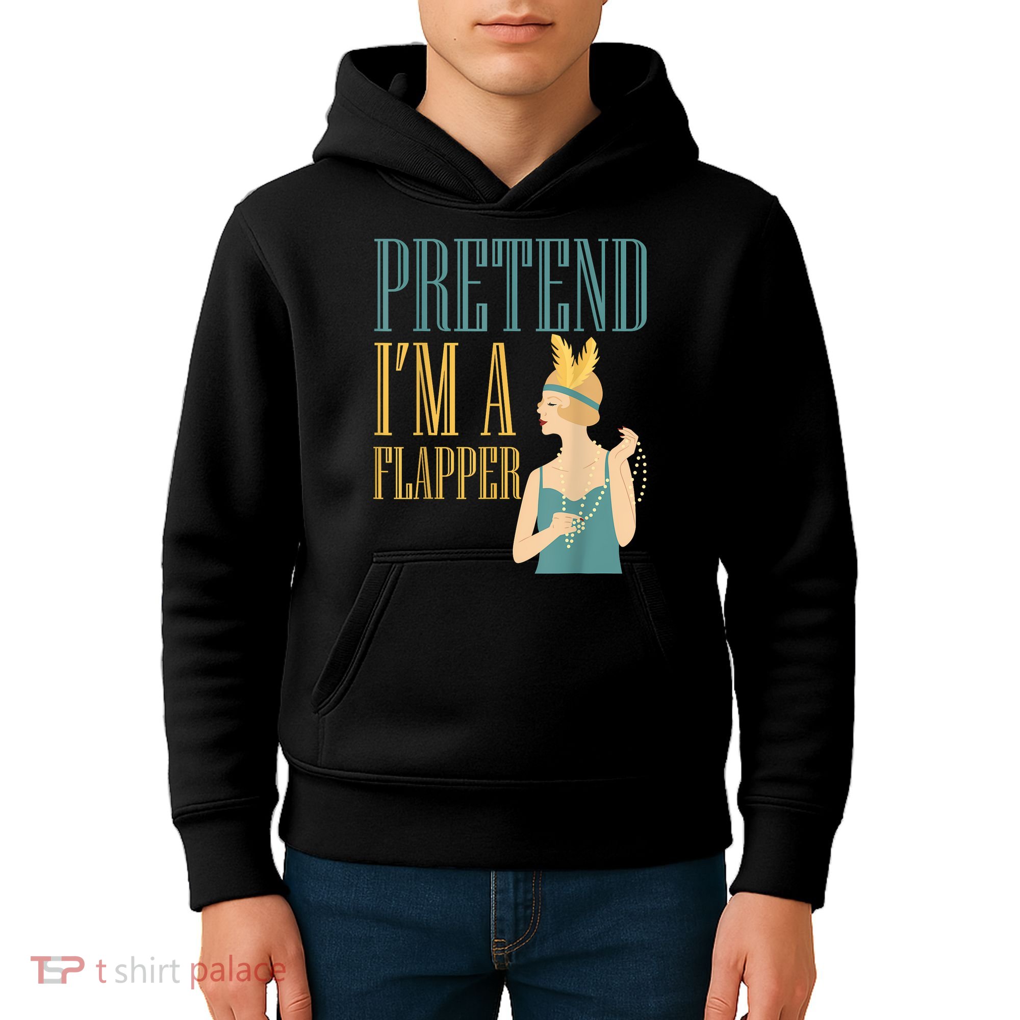 Pretend I'm A Flapper Bobbed Hair Subculture Halloween Kids Hoodie