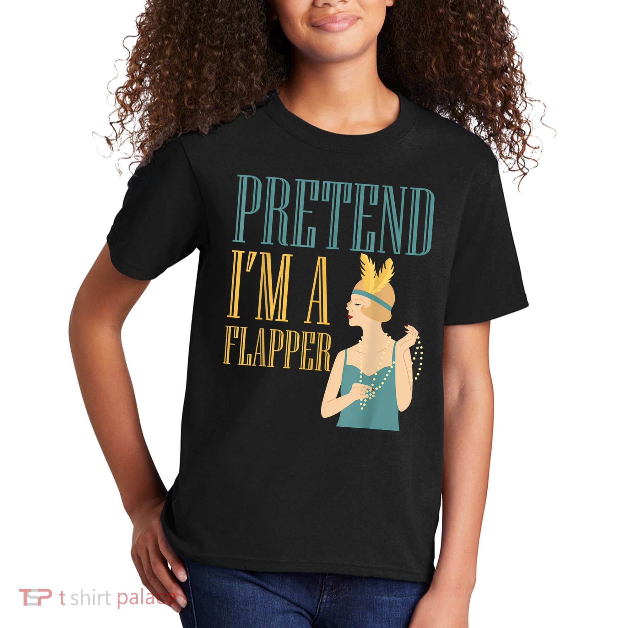 Pretend I'm A Flapper Bobbed Hair Subculture Halloween Kids T-Shirt