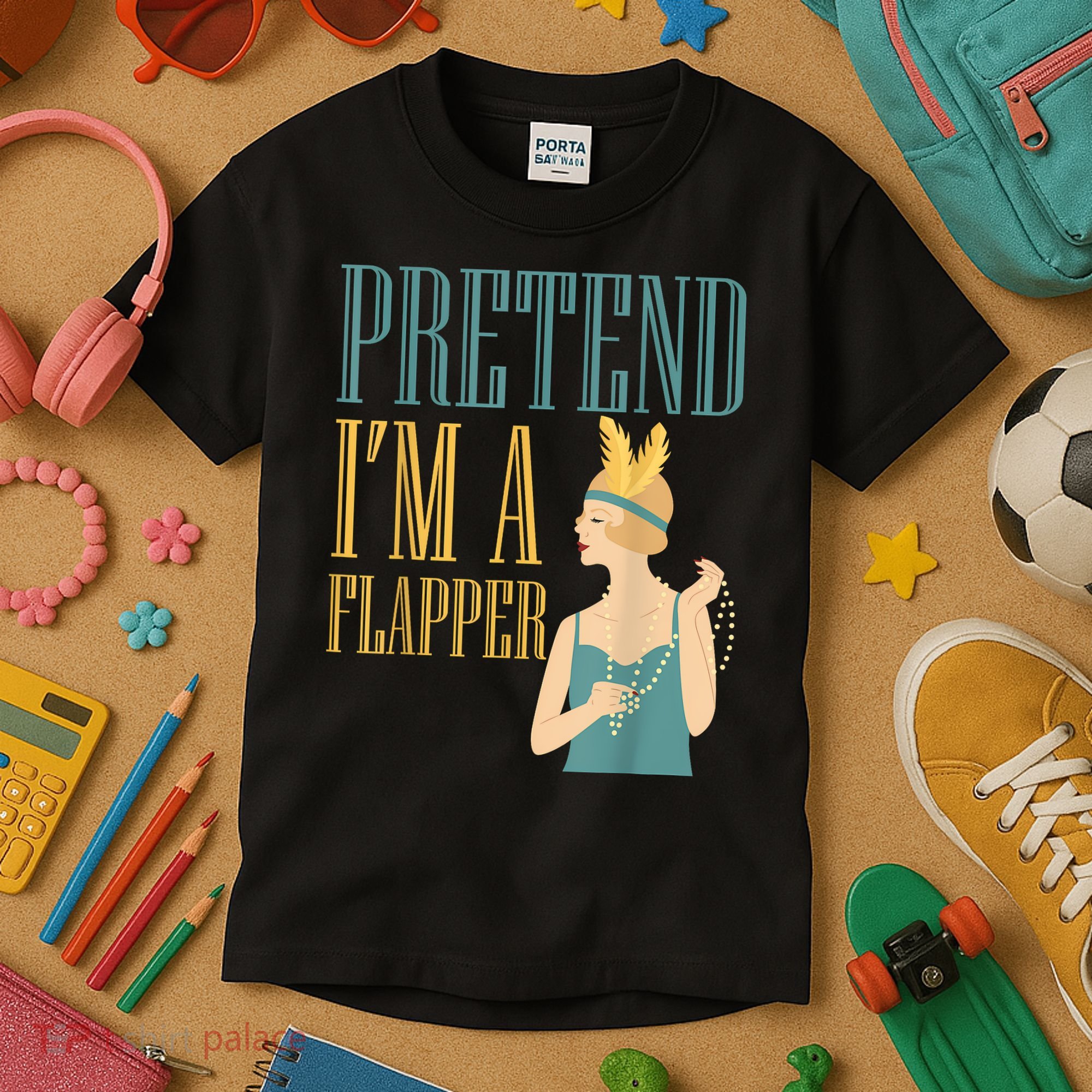 Pretend I'm A Flapper Bobbed Hair Subculture Halloween Kids T-Shirt