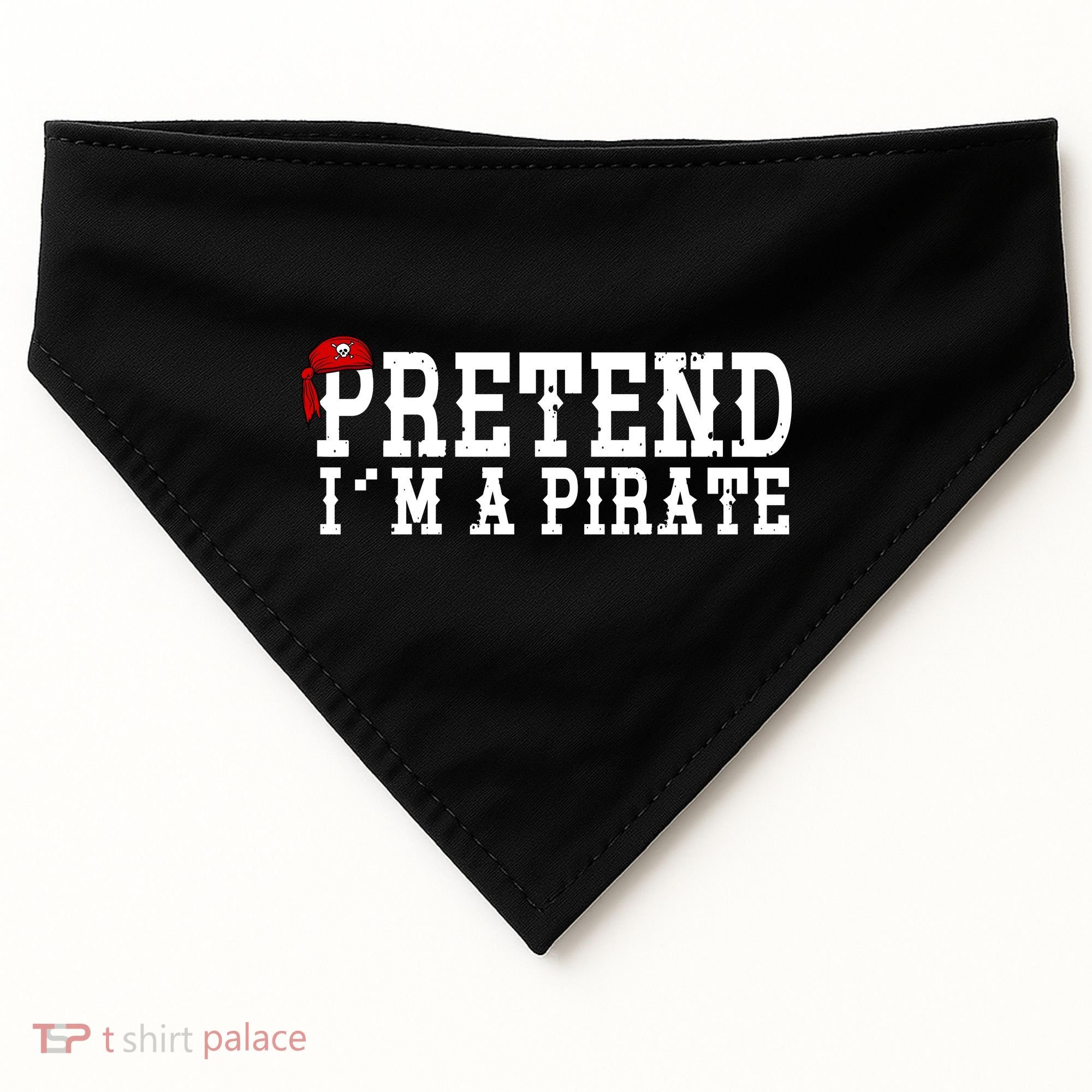 Pretend I'm A Pirate Funny Halloween Costume USA-Made Doggie Bandana
