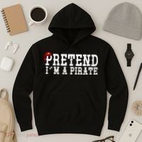 Pretend I'm A Pirate Funny Halloween Costume Hoodie thumb 3