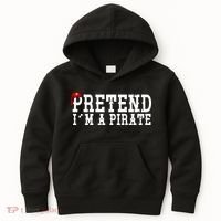 Pretend I'm A Pirate Funny Halloween Costume Kids Hoodie thumb 0