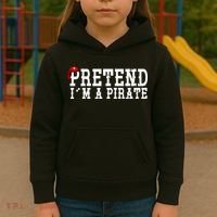 Pretend I'm A Pirate Funny Halloween Costume Kids Hoodie thumb 3
