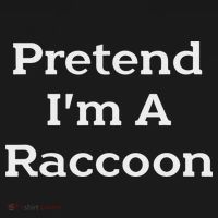 Pretend I'm A Raccoon Costume Funny Halloween Party Long Sleeve Shirt thumb 2