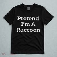 Pretend I'm A Raccoon Costume Funny Halloween Party T-Shirt thumb 5