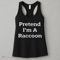 Pretend I'm A Raccoon Costume Funny Halloween Party Women's Tank Top thumb 3