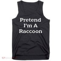 Pretend I'm A Raccoon Costume Funny Halloween Party Tank Top thumb 0