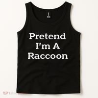 Pretend I'm A Raccoon Costume Funny Halloween Party Tank Top thumb 2