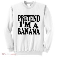 Pretend I'm A Banana Funny Lazy Halloween Costume Sweatshirt thumb 0