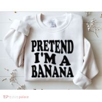 Pretend I'm A Banana Funny Lazy Halloween Costume Sweatshirt thumb 2