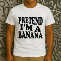 Pretend I'm A Banana Funny Lazy Halloween Costume T-Shirt thumb 3