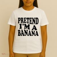 Pretend I'm A Banana Funny Lazy Halloween Costume T-Shirt thumb 4