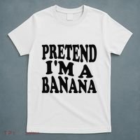 Pretend I'm A Banana Funny Lazy Halloween Costume T-Shirt thumb 5