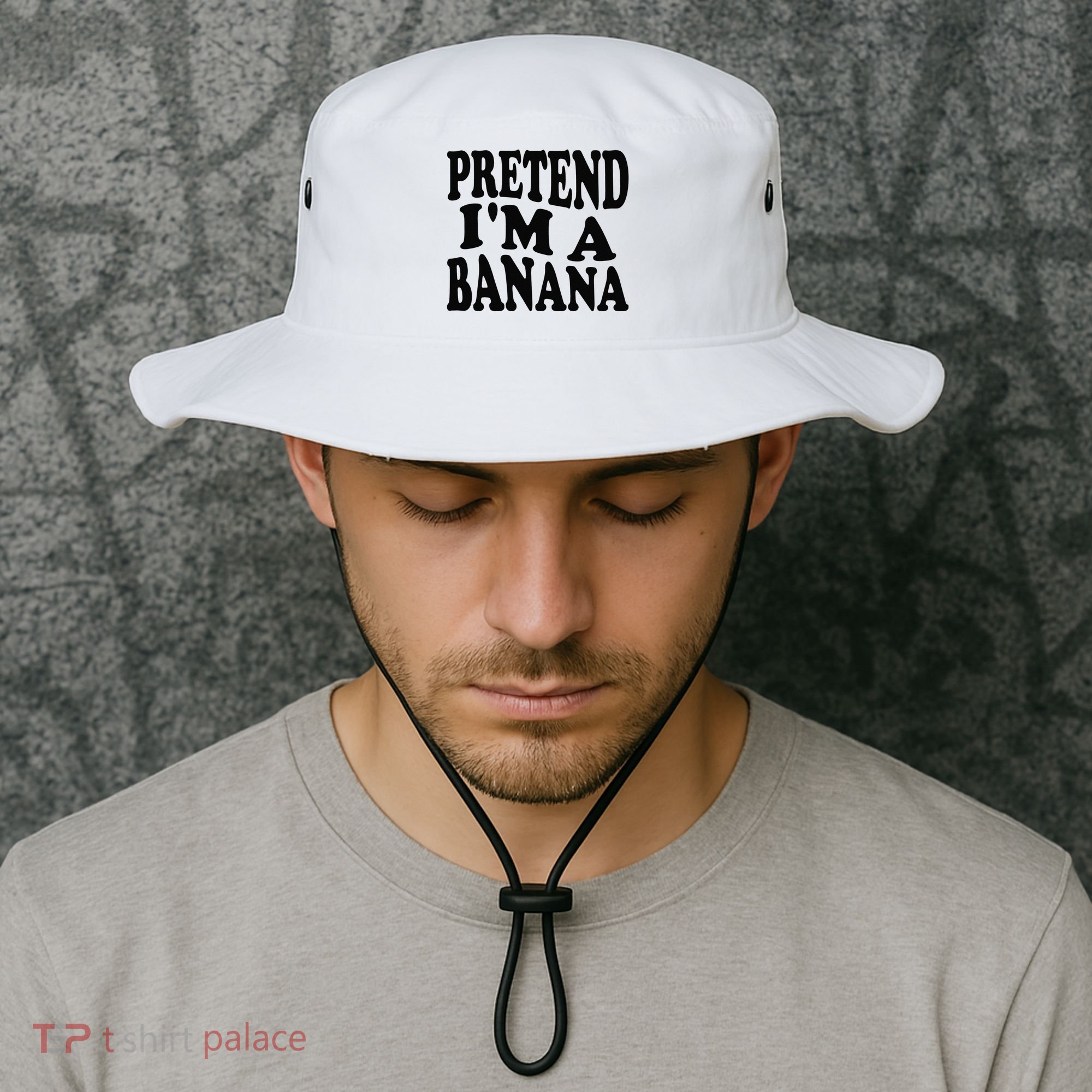 Pretend I'm A Banana Funny Lazy Halloween Costume Bucket Hat